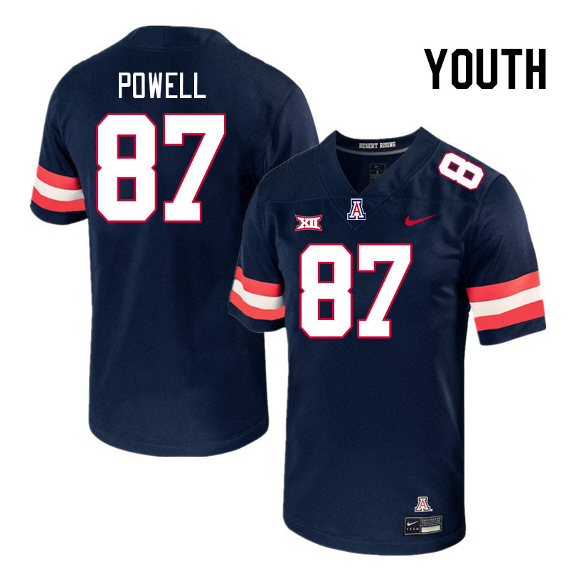 Youth #87 Tyler Powell Arizona Wildcats Big 12 Conference College Football Jerseys Stitched-Navy